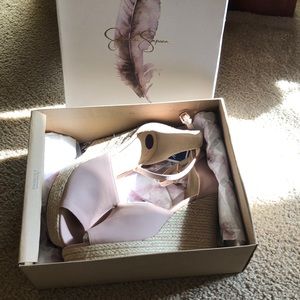 Jessica Simpson pink blush espadrille wedge